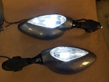 BUELL-FIRE BOLT XB12R-XB8R-B9R 1000-1125R mirrors- Silver Carbon 5411/12 Pair