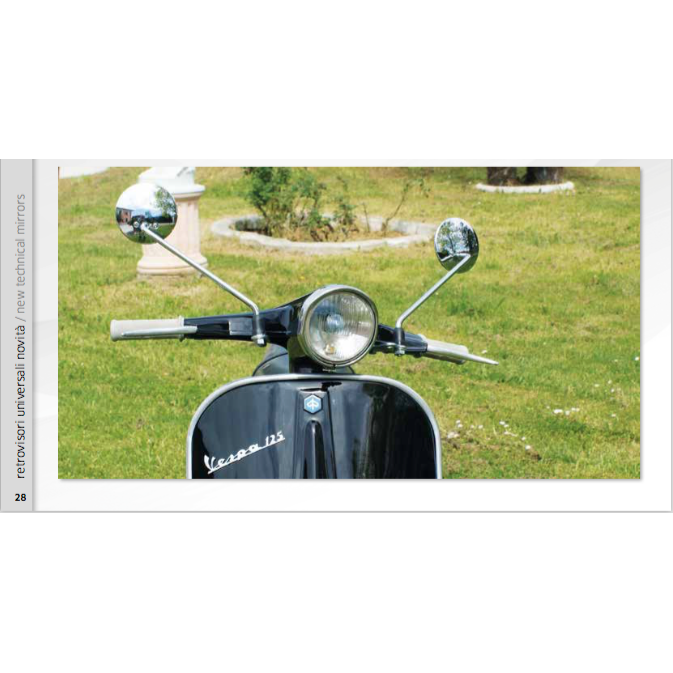 Classic Motorcycle Mirrors Chrome 7567/68 Pair MotoScience The