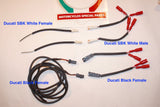 DUCATI 2 wire connectors "black version" male - Pair